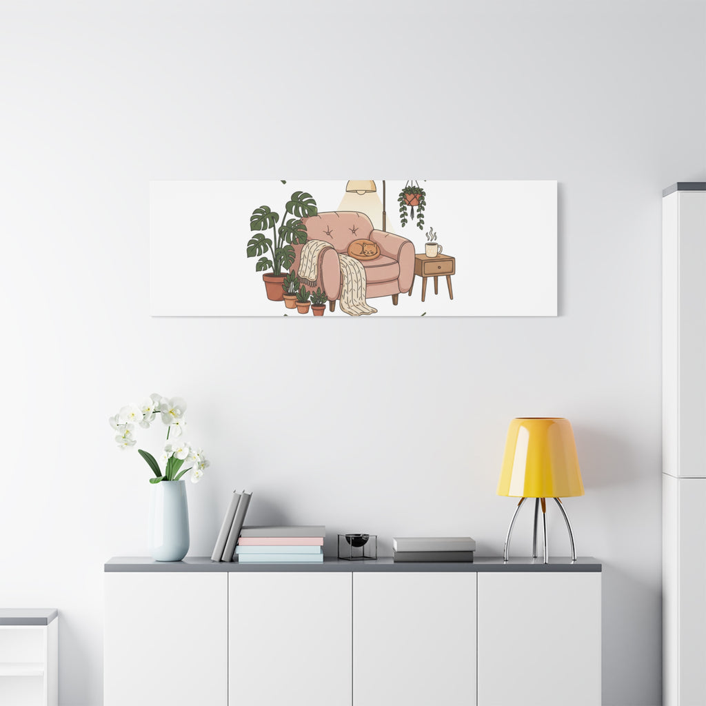 Rooted at Home Canvas | Homebody, Hygge Aesthetic Wall Art
