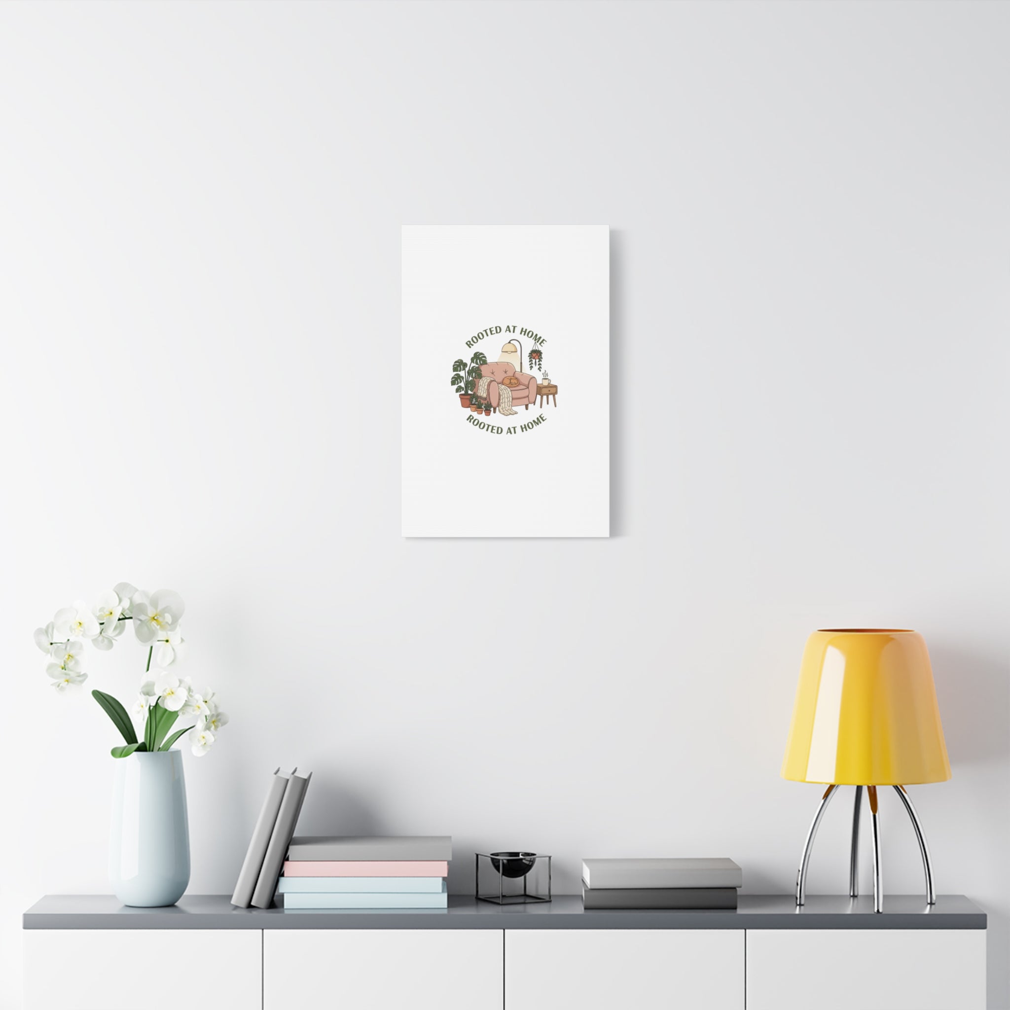 Rooted at Home Canvas | Homebody, Hygge Aesthetic Wall Art