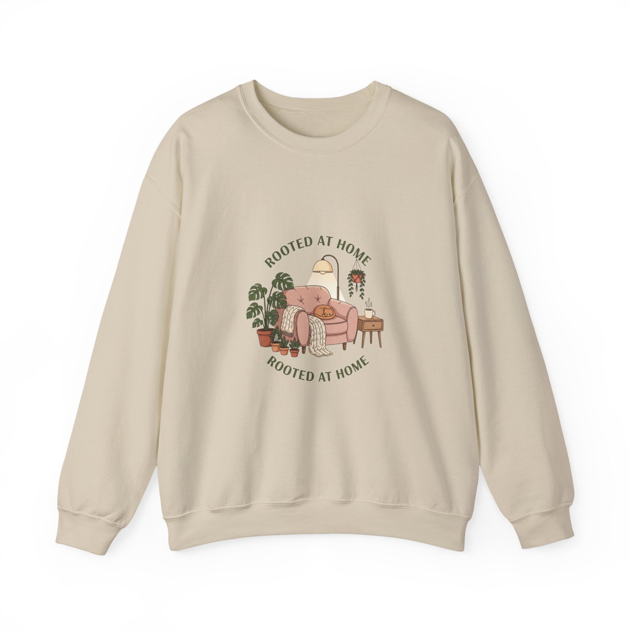 Rooted at Home Crewneck Sweatshirt | homebody, hygge aesthetic