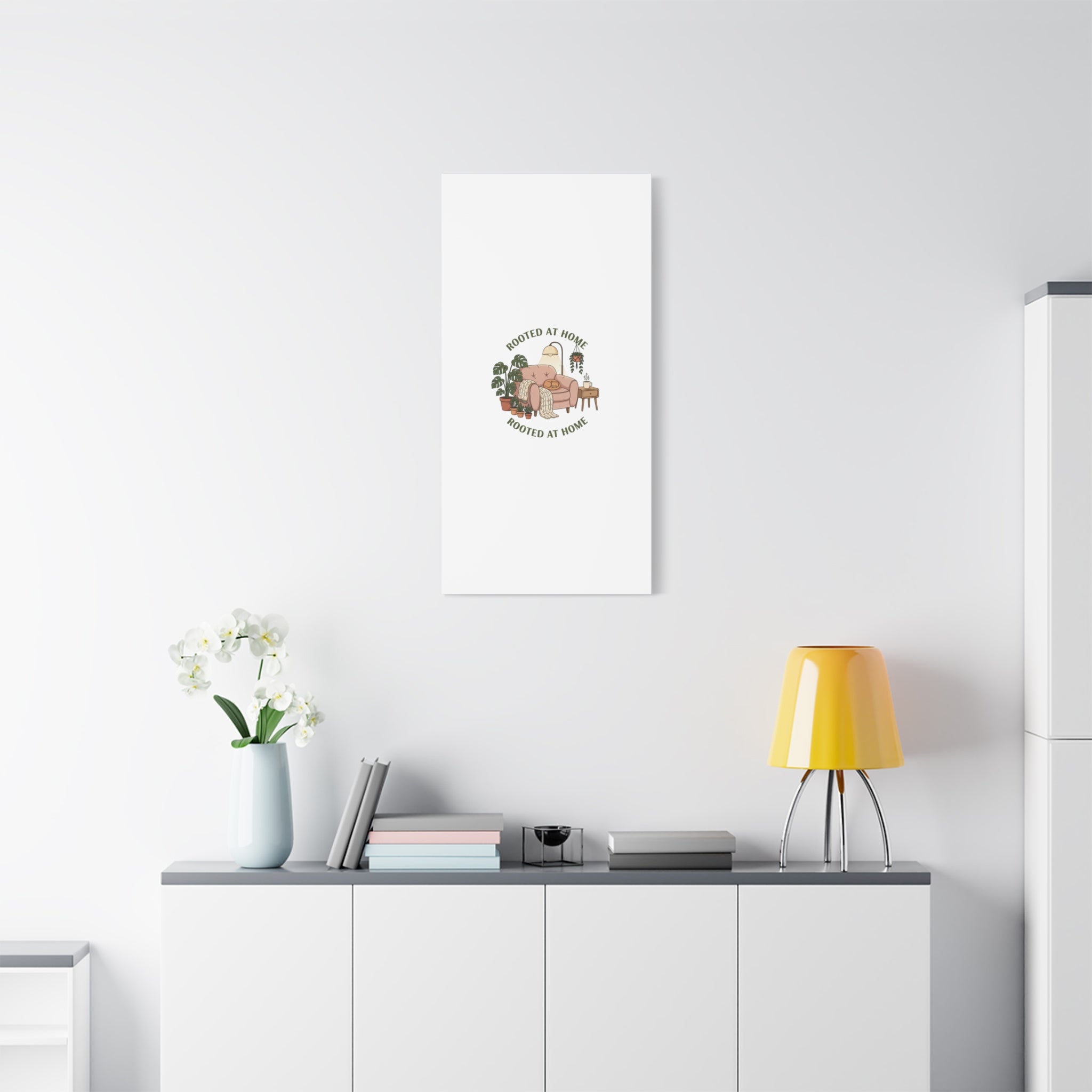Rooted at Home Canvas | Homebody, Hygge Aesthetic Wall Art
