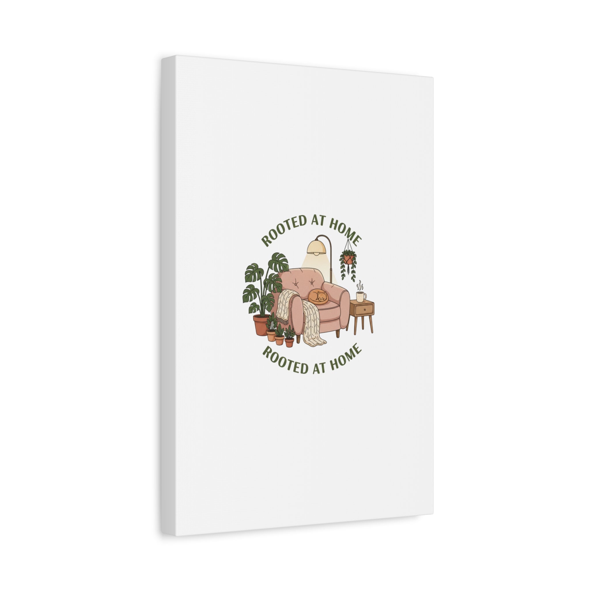 Rooted at Home Canvas | Homebody, Hygge Aesthetic Wall Art