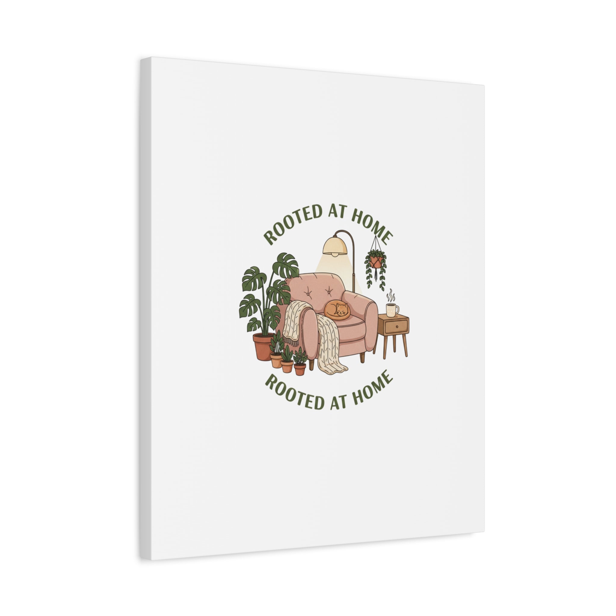 Rooted at Home Canvas | Homebody, Hygge Aesthetic Wall Art