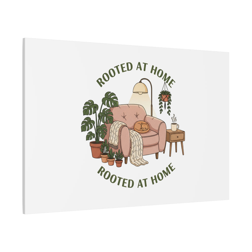 Rooted at Home Canvas | Homebody, Hygge Aesthetic Wall Art