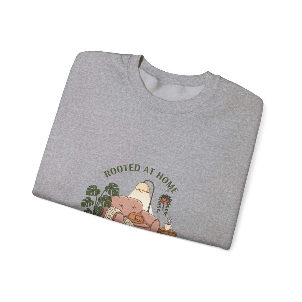 Rooted at Home Crewneck Sweatshirt | homebody, hygge aesthetic
