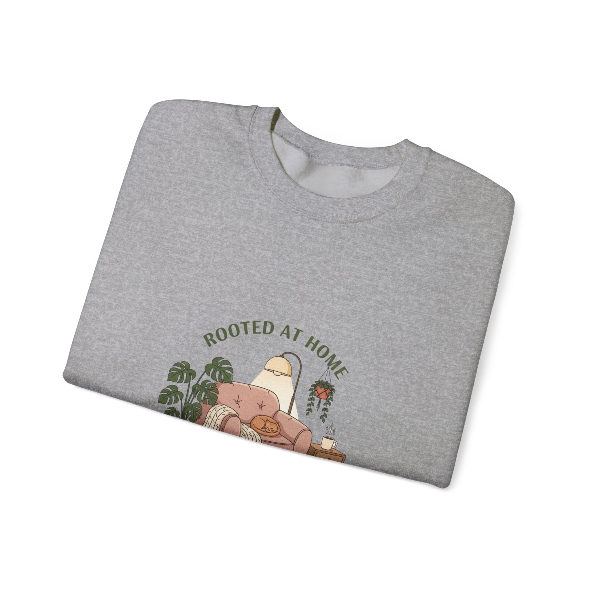 Rooted at Home Crewneck Sweatshirt | homebody, hygge aesthetic