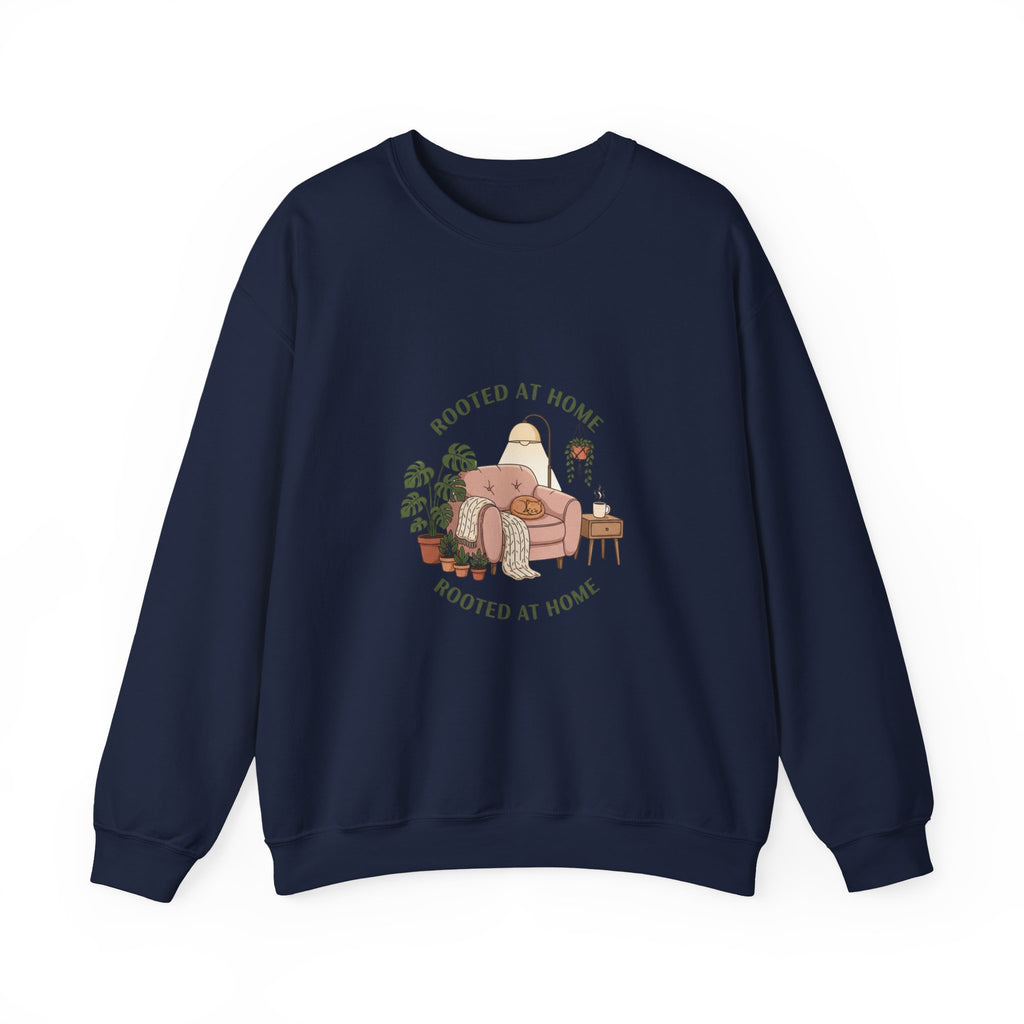 Rooted at Home Crewneck Sweatshirt | homebody, hygge aesthetic