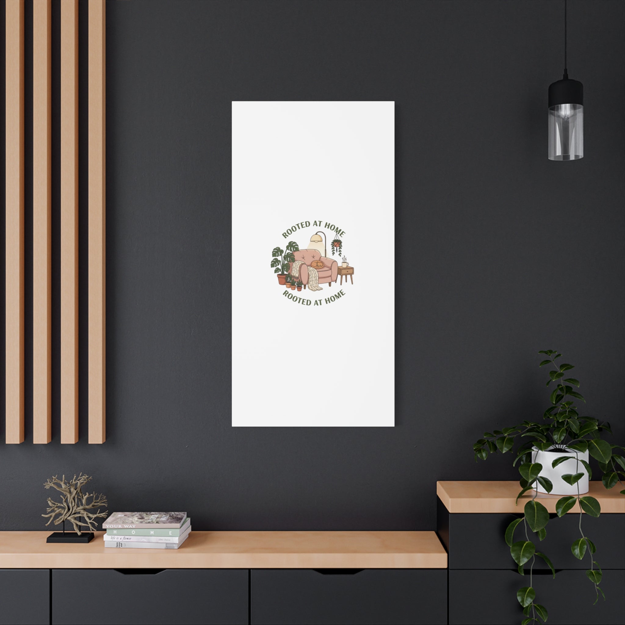 Rooted at Home Canvas | Homebody, Hygge Aesthetic Wall Art