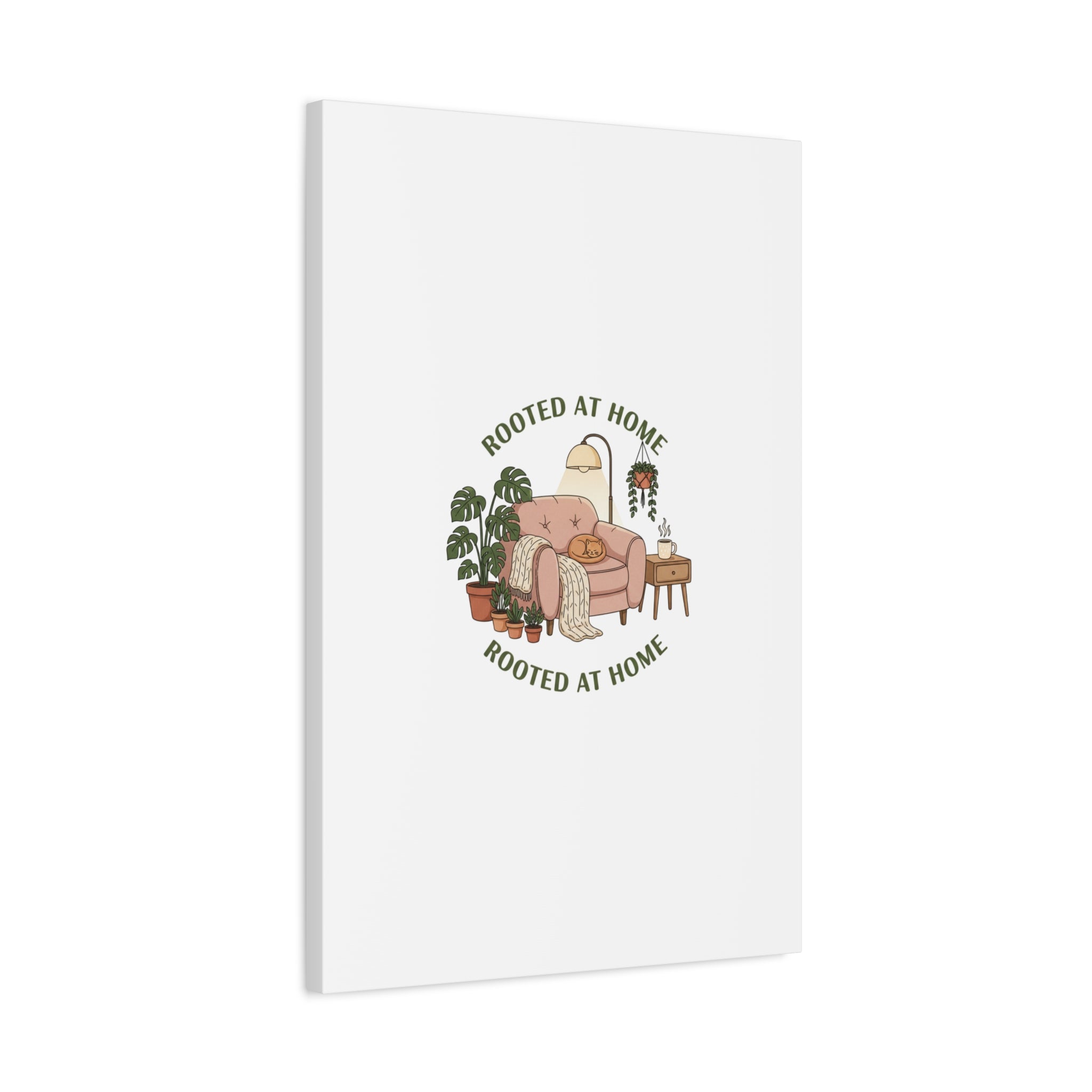 Rooted at Home Canvas | Homebody, Hygge Aesthetic Wall Art