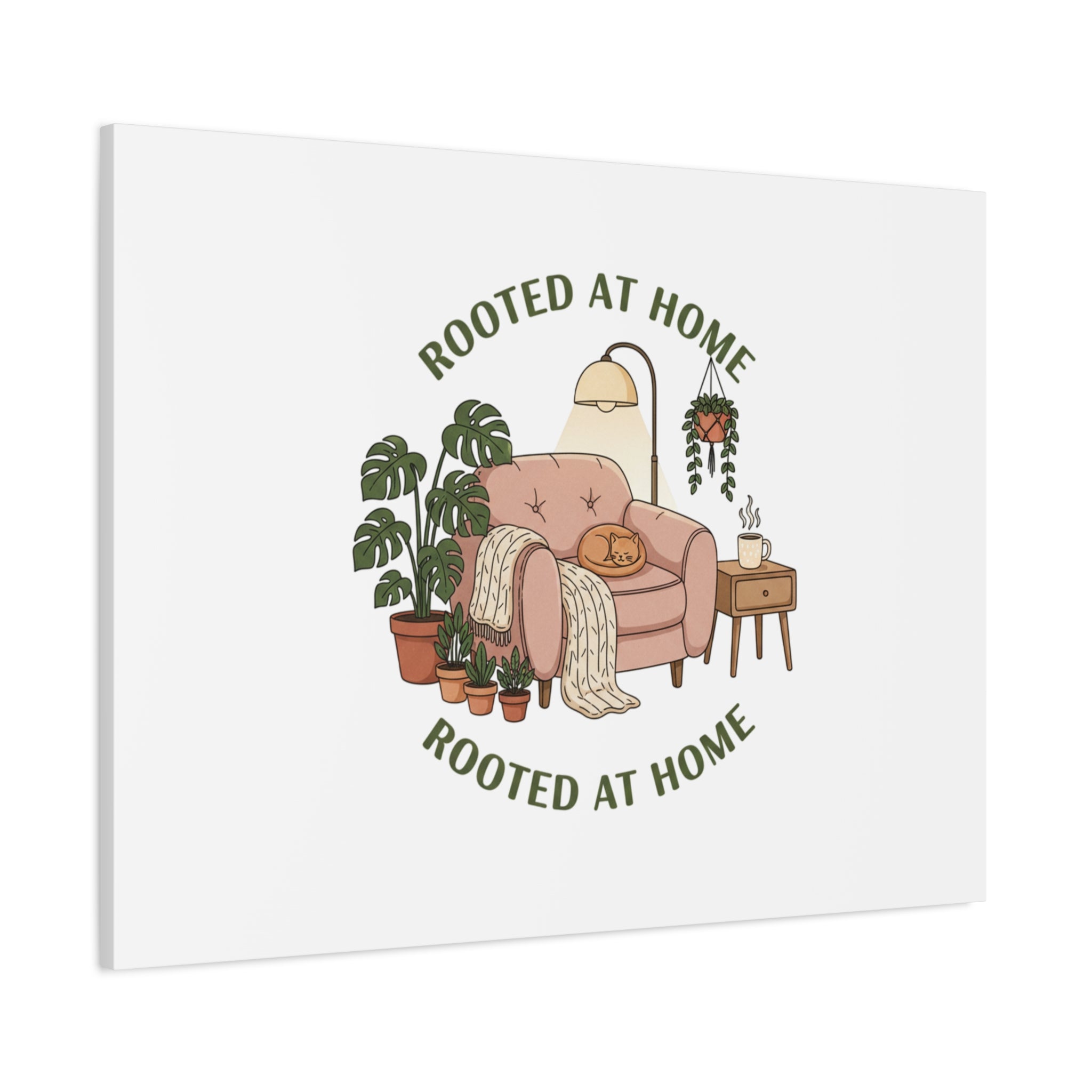 Rooted at Home Canvas | Homebody, Hygge Aesthetic Wall Art