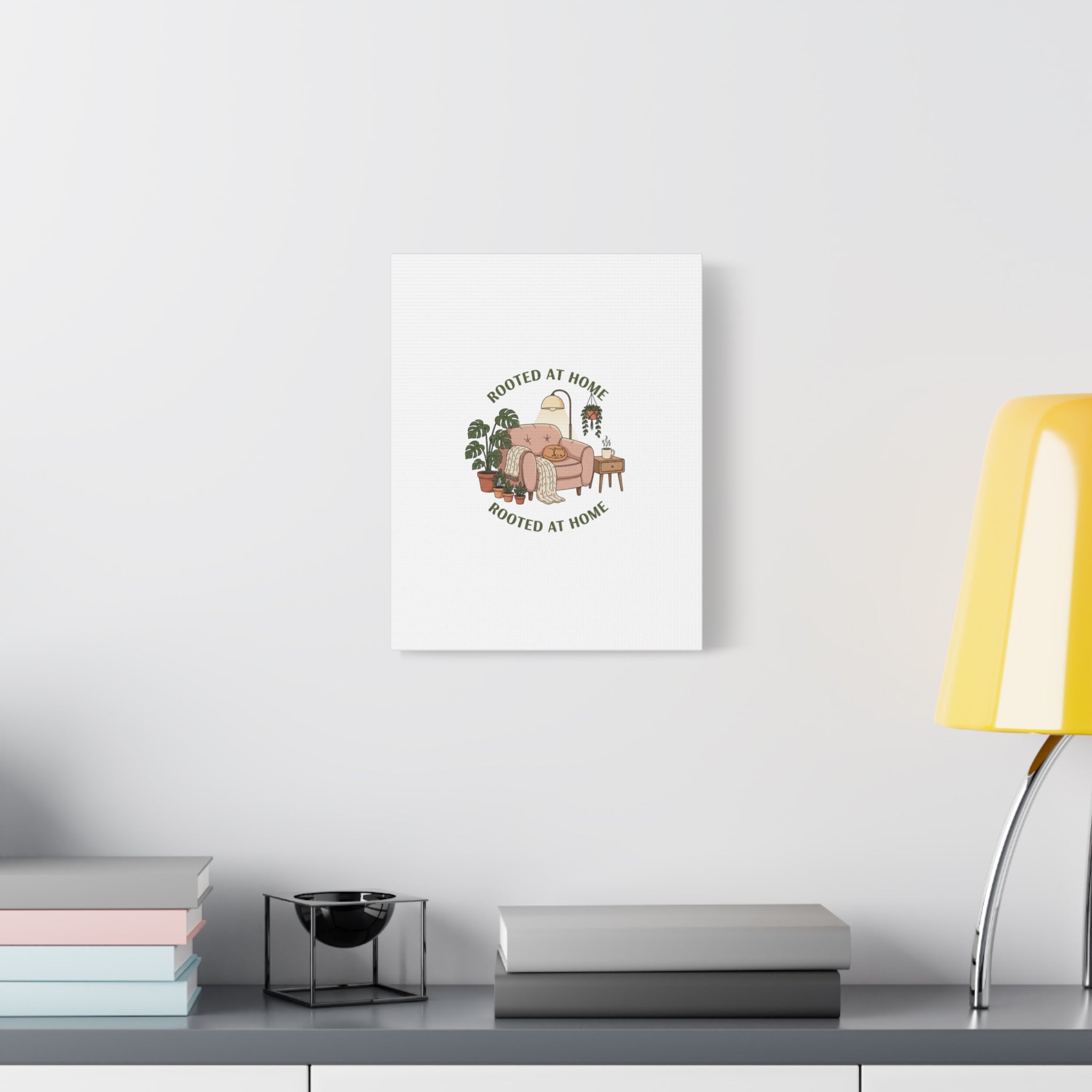 Rooted at Home Canvas | Homebody, Hygge Aesthetic Wall Art