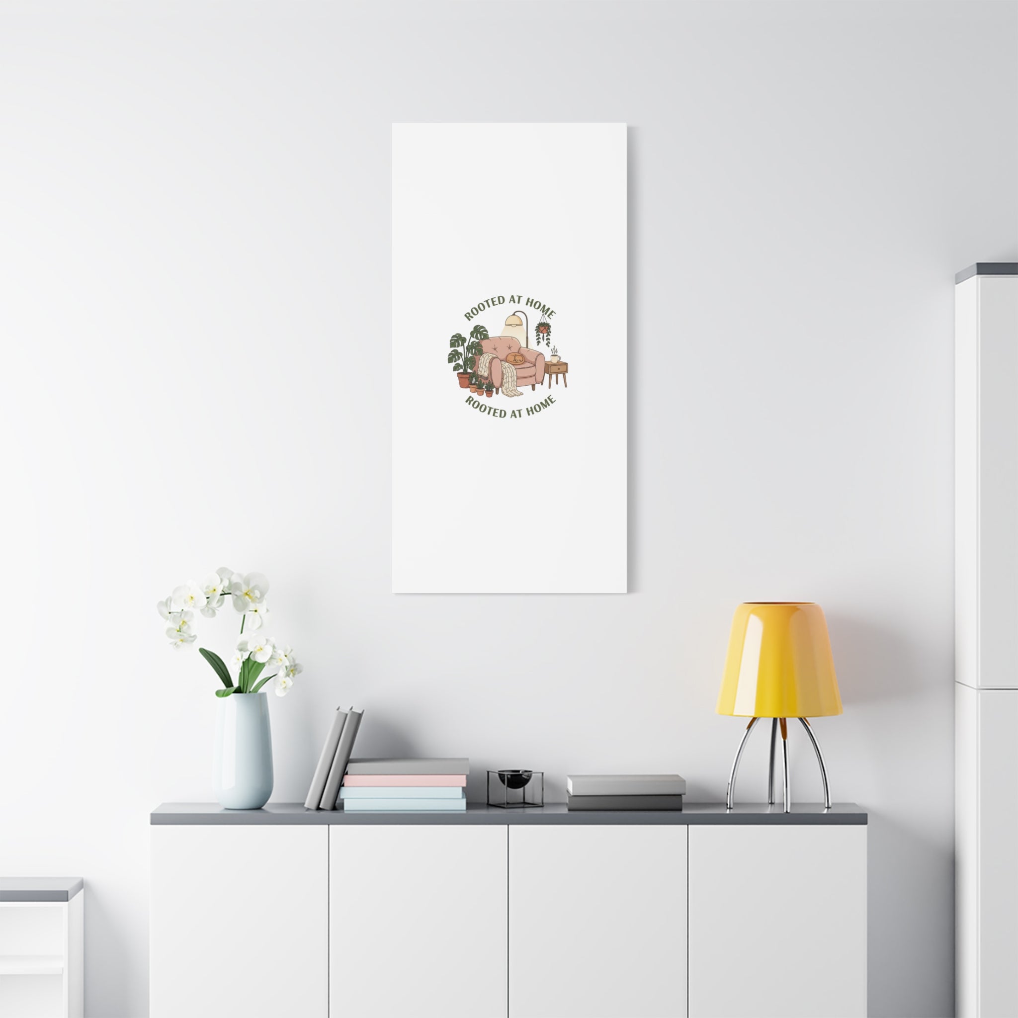 Rooted at Home Canvas | Homebody, Hygge Aesthetic Wall Art