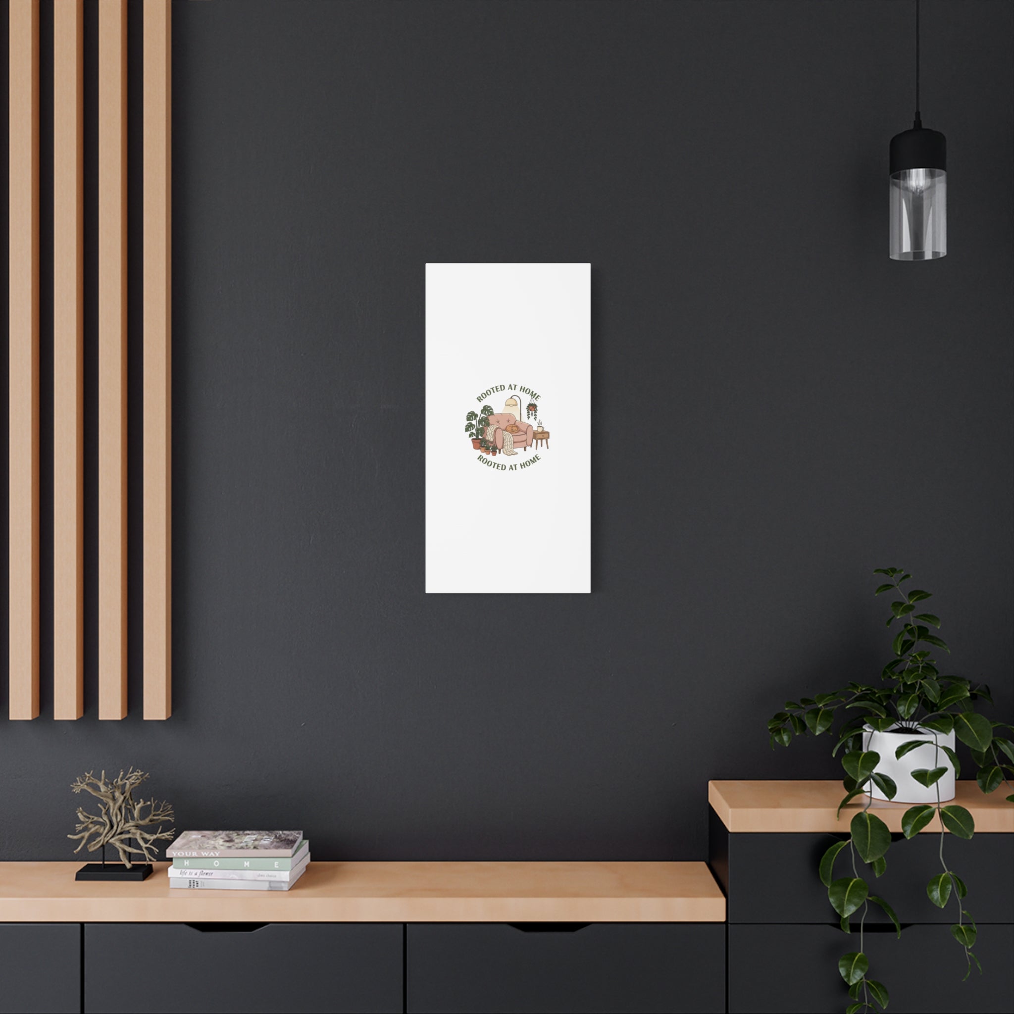 Rooted at Home Canvas | Homebody, Hygge Aesthetic Wall Art