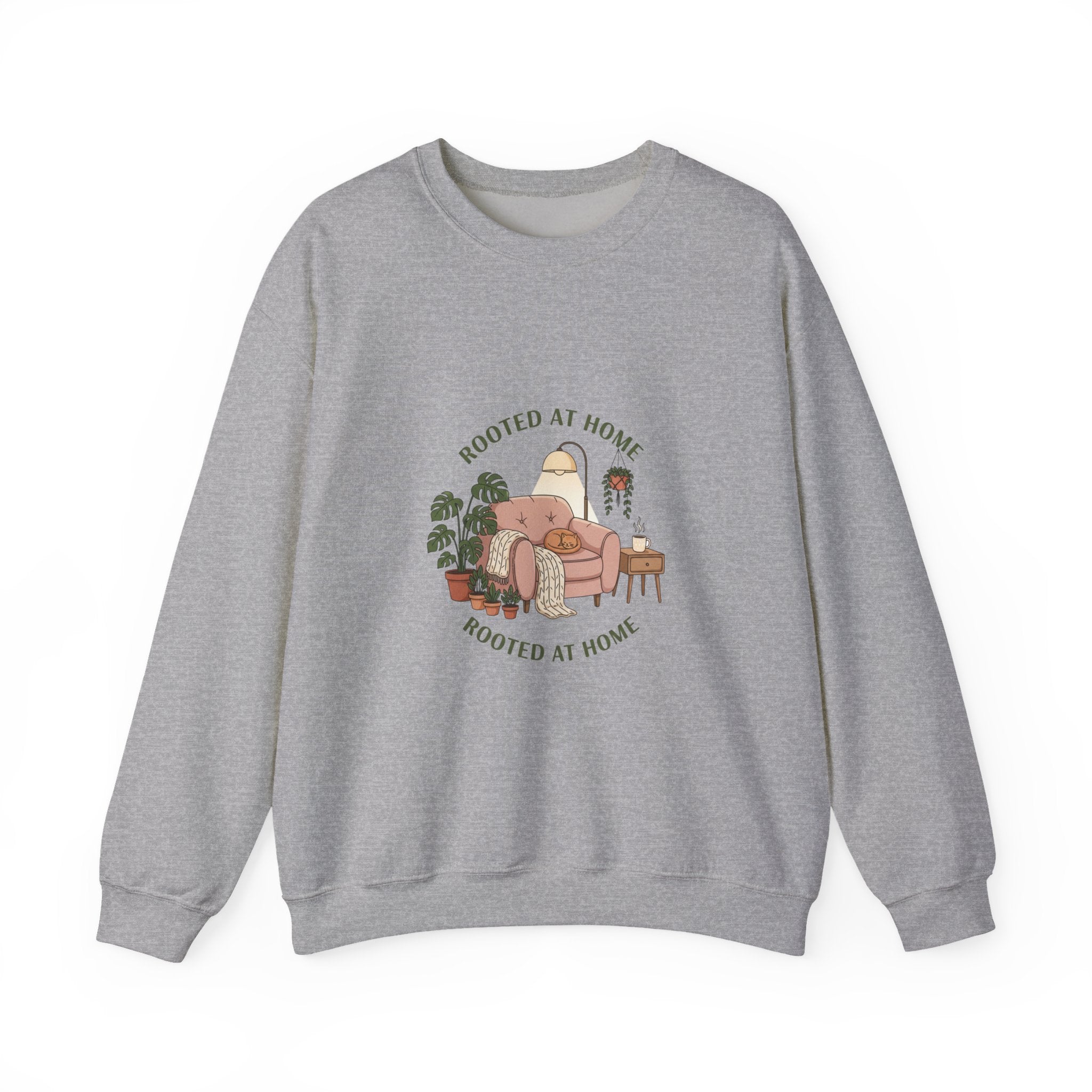 Rooted at Home Crewneck Sweatshirt | homebody, hygge aesthetic