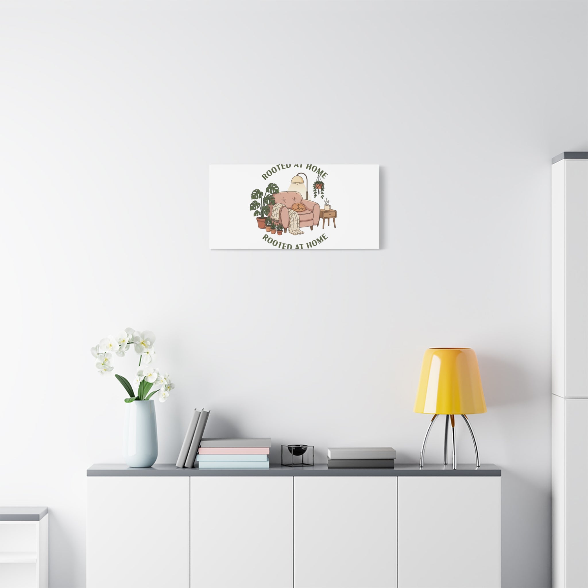 Rooted at Home Canvas | Homebody, Hygge Aesthetic Wall Art