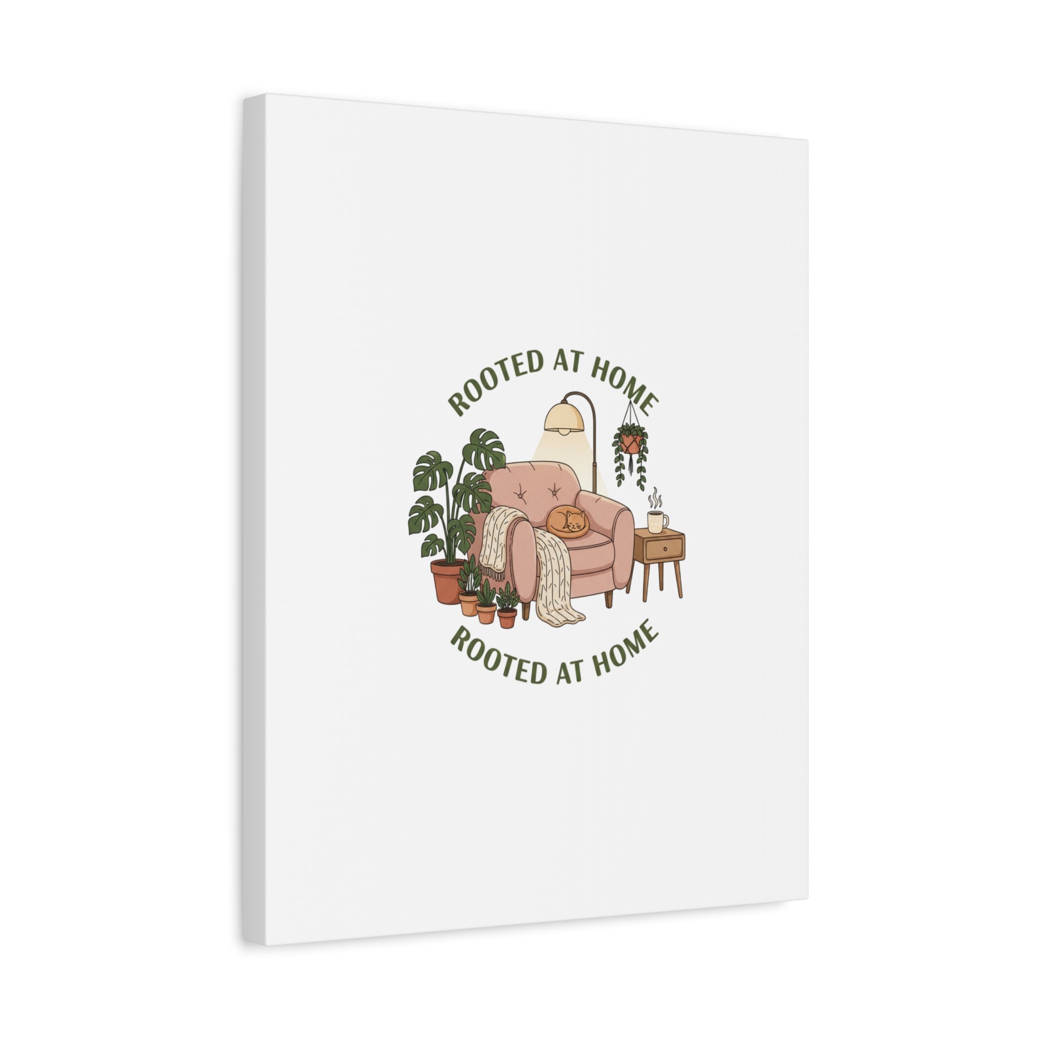 Rooted at Home Canvas | Homebody, Hygge Aesthetic Wall Art
