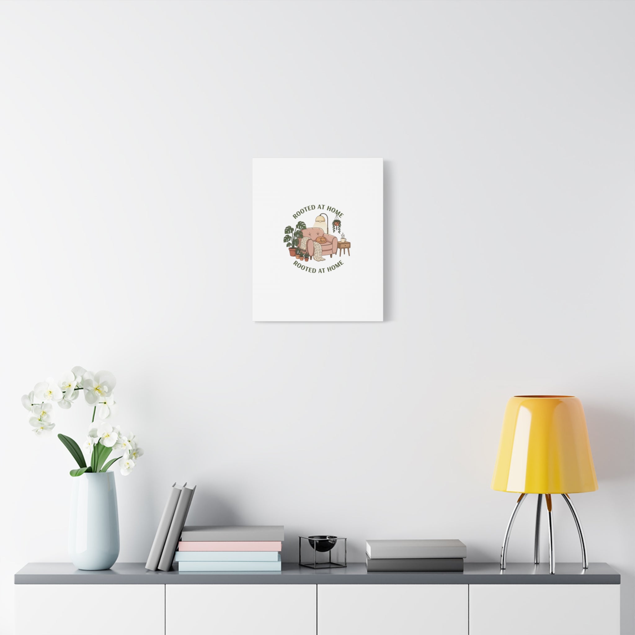 Rooted at Home Canvas | Homebody, Hygge Aesthetic Wall Art
