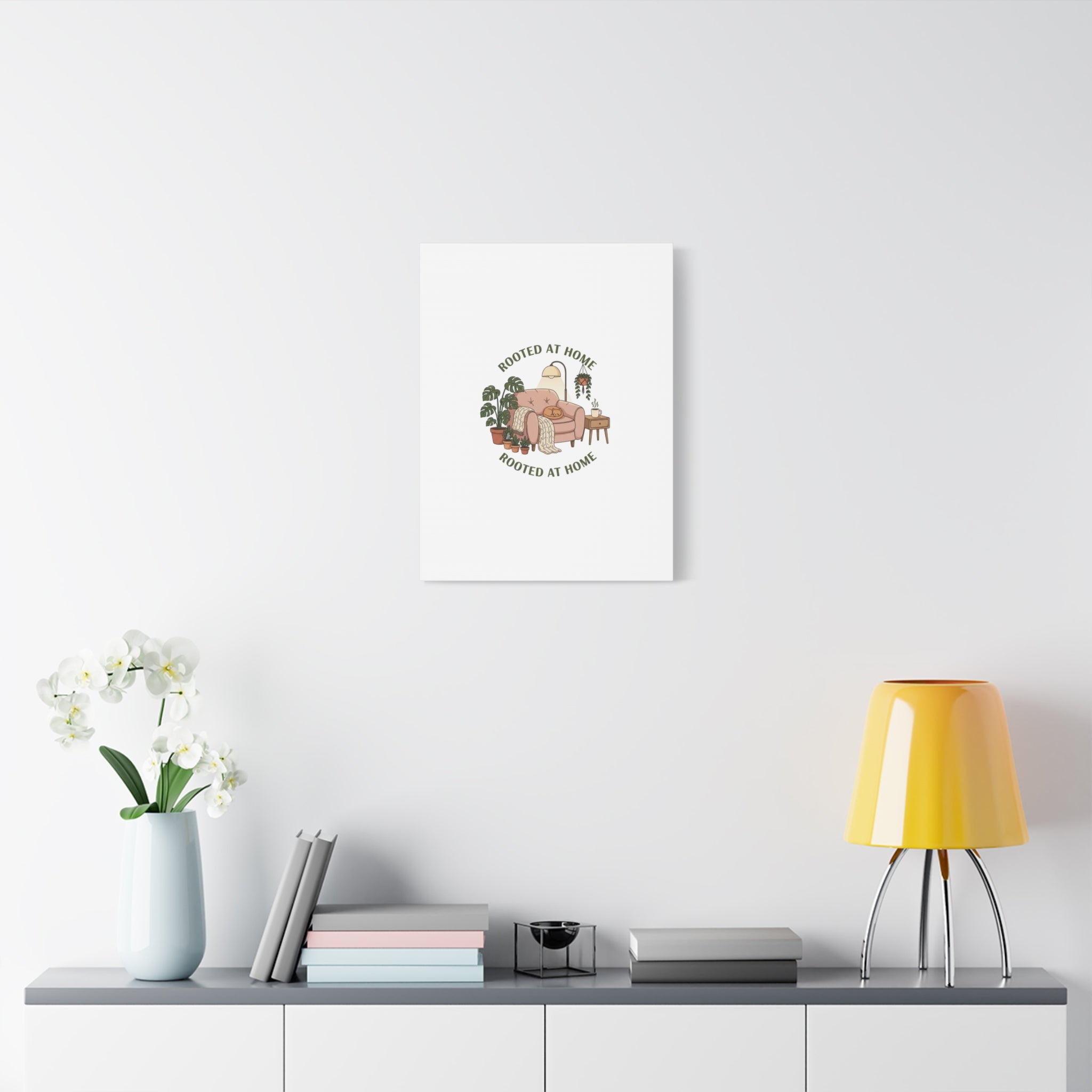 Rooted at Home Canvas | Homebody, Hygge Aesthetic Wall Art