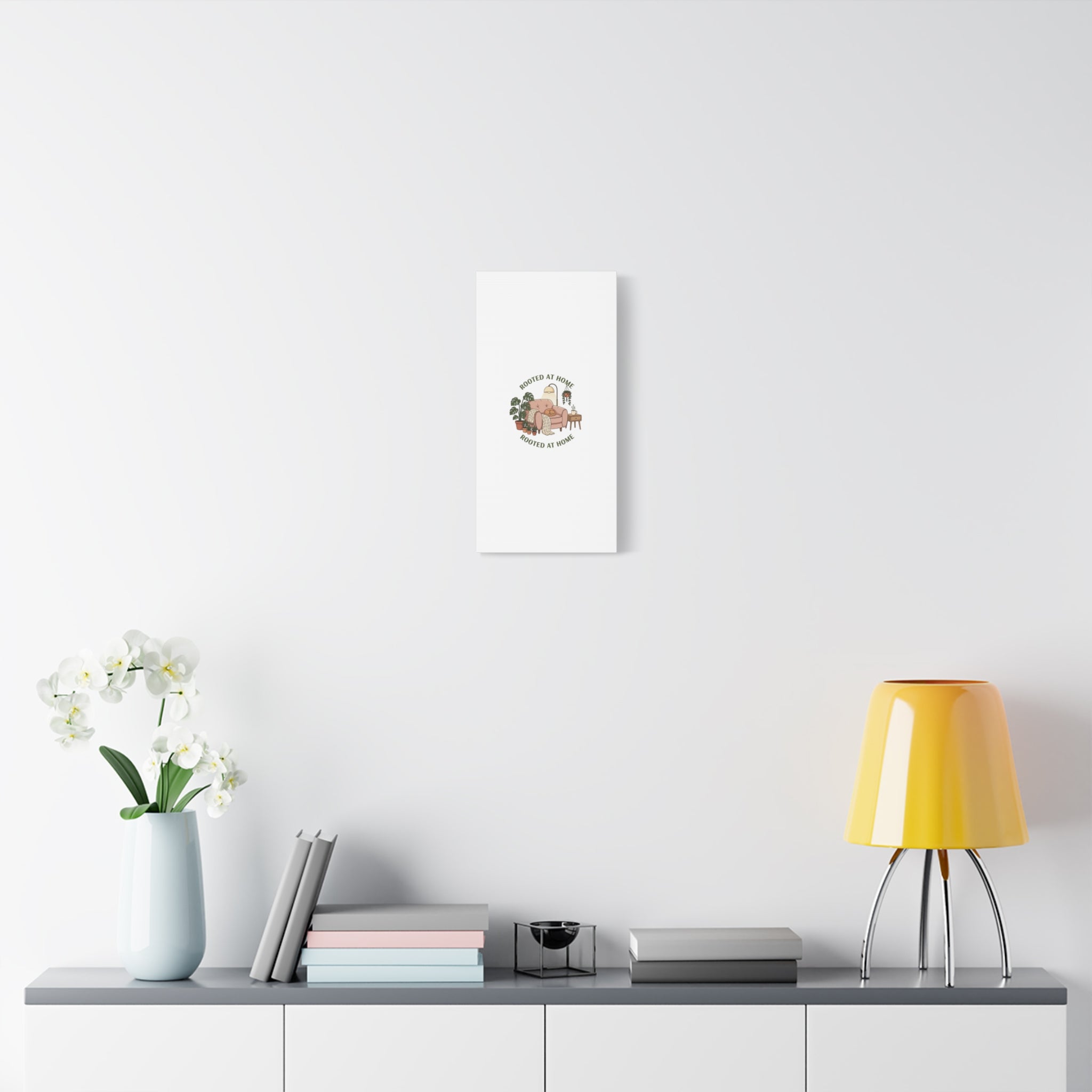 Rooted at Home Canvas | Homebody, Hygge Aesthetic Wall Art