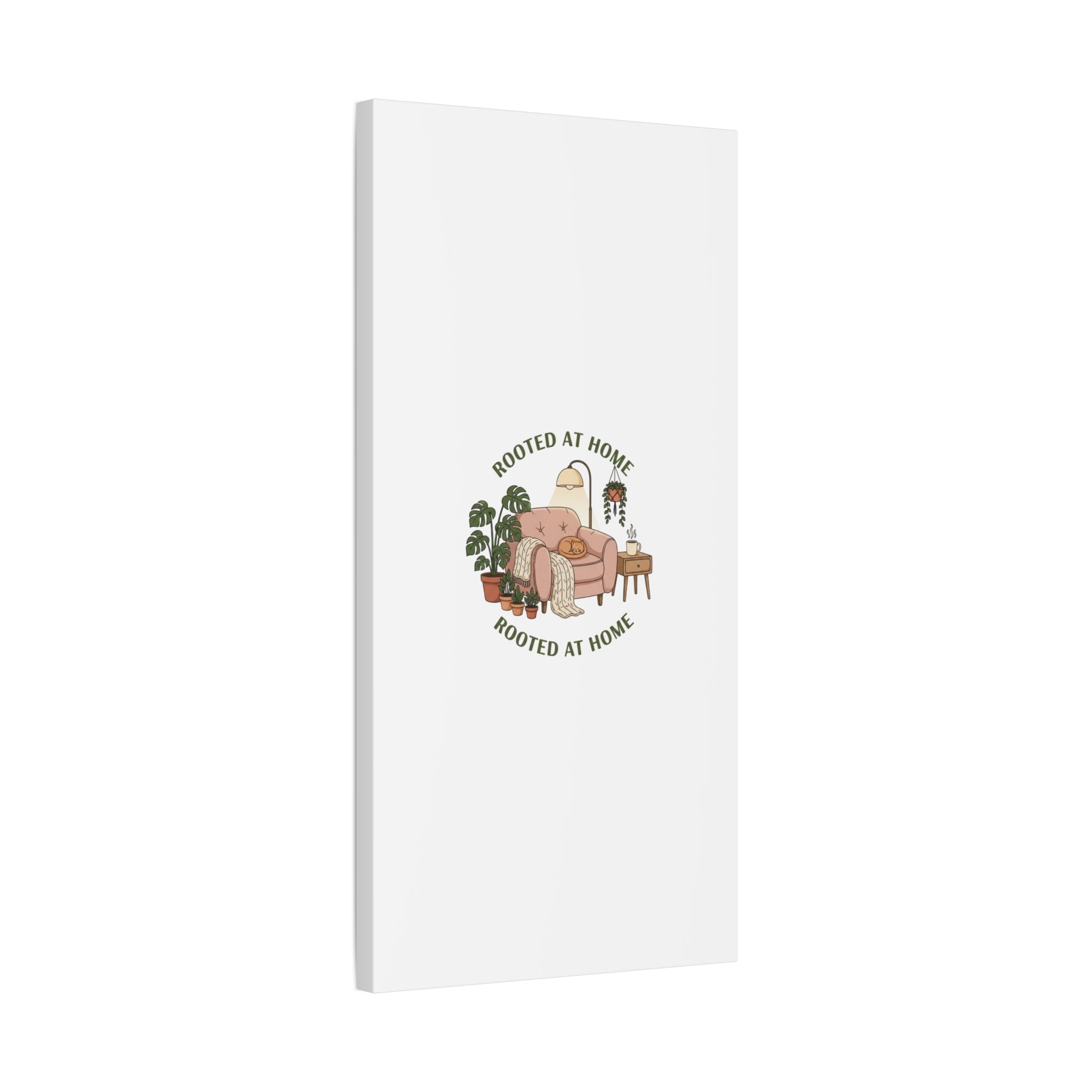 Rooted at Home Canvas | Homebody, Hygge Aesthetic Wall Art