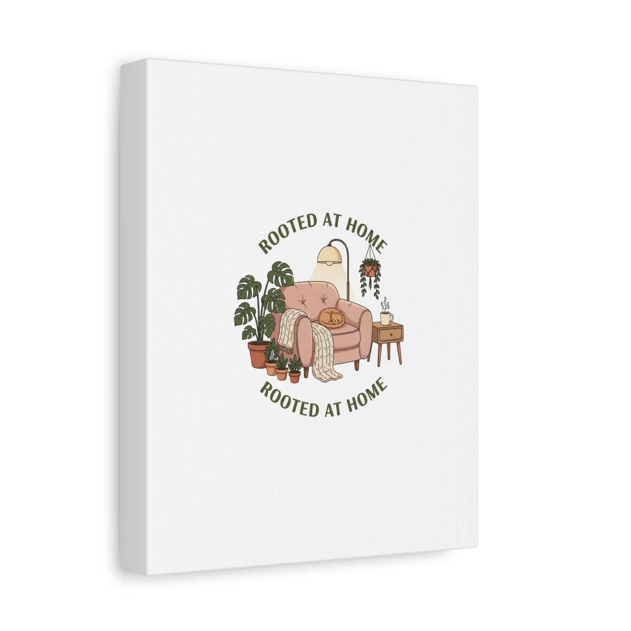 Rooted at Home Canvas | Homebody, Hygge Aesthetic Wall Art