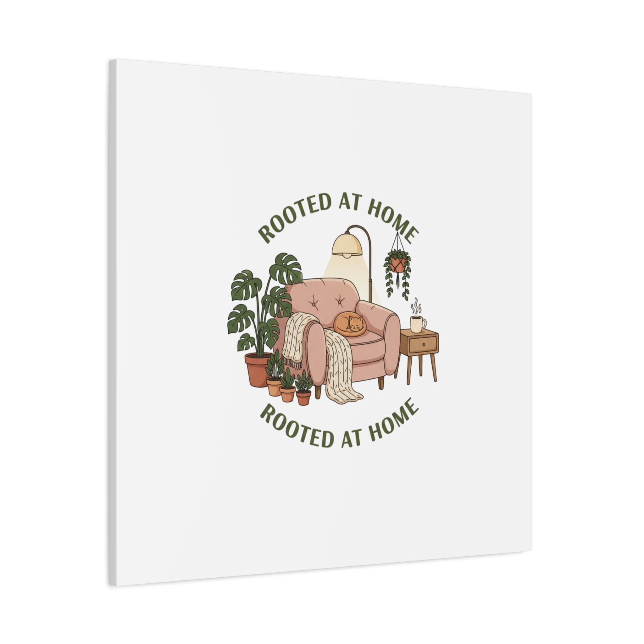 Rooted at Home Canvas | Homebody, Hygge Aesthetic Wall Art