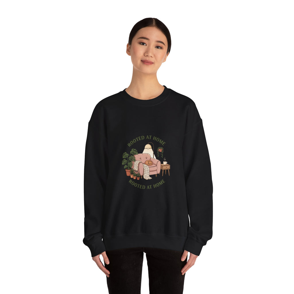 Rooted at Home Crewneck Sweatshirt | homebody, hygge aesthetic