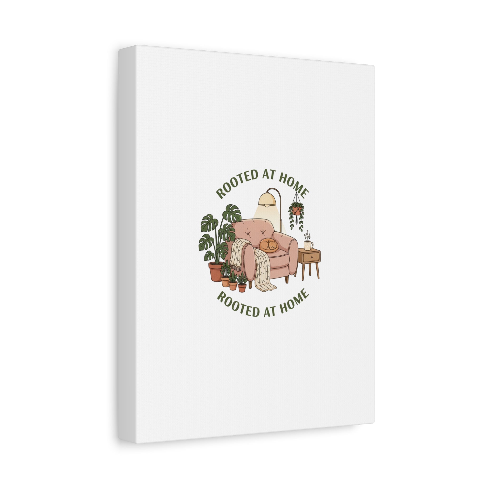 Rooted at Home Canvas | Homebody, Hygge Aesthetic Wall Art