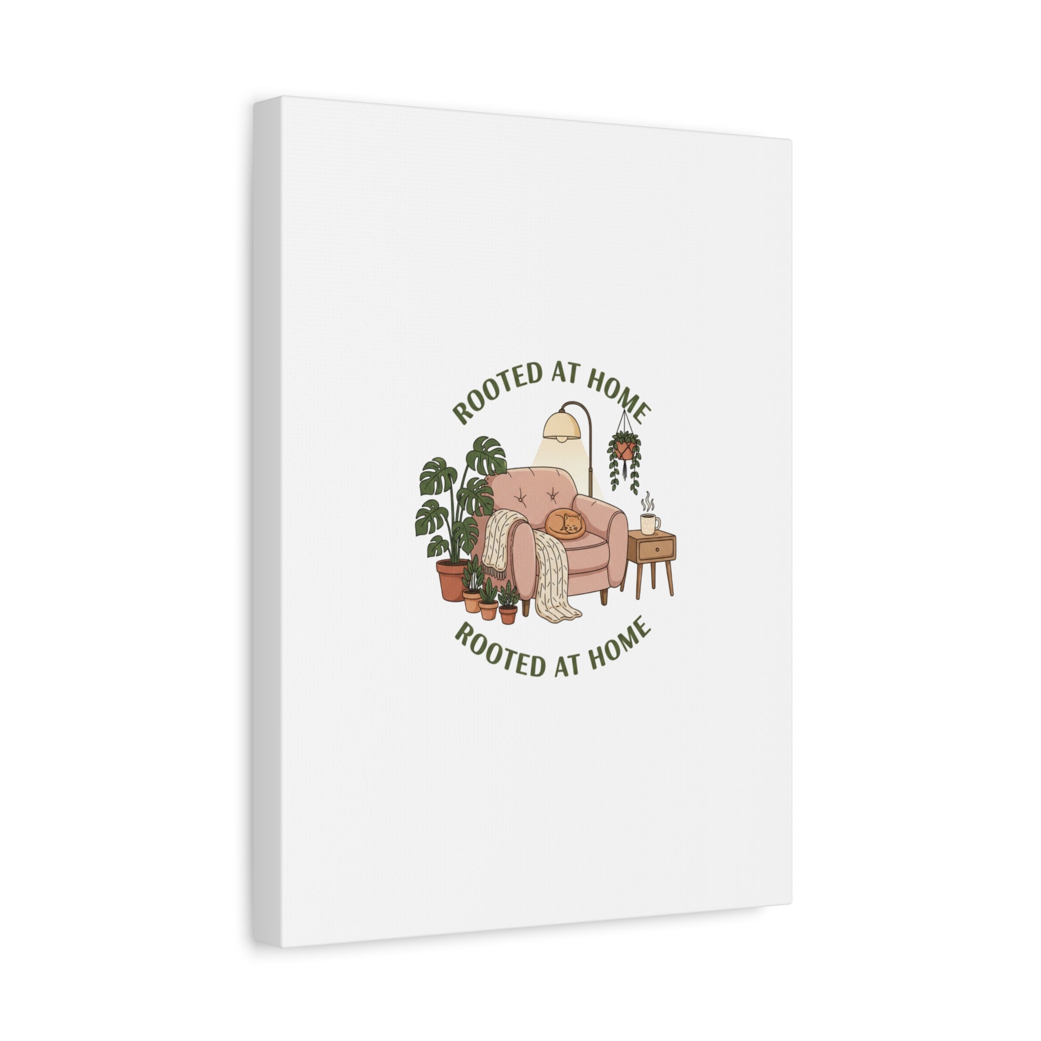 Rooted at Home Canvas | Homebody, Hygge Aesthetic Wall Art