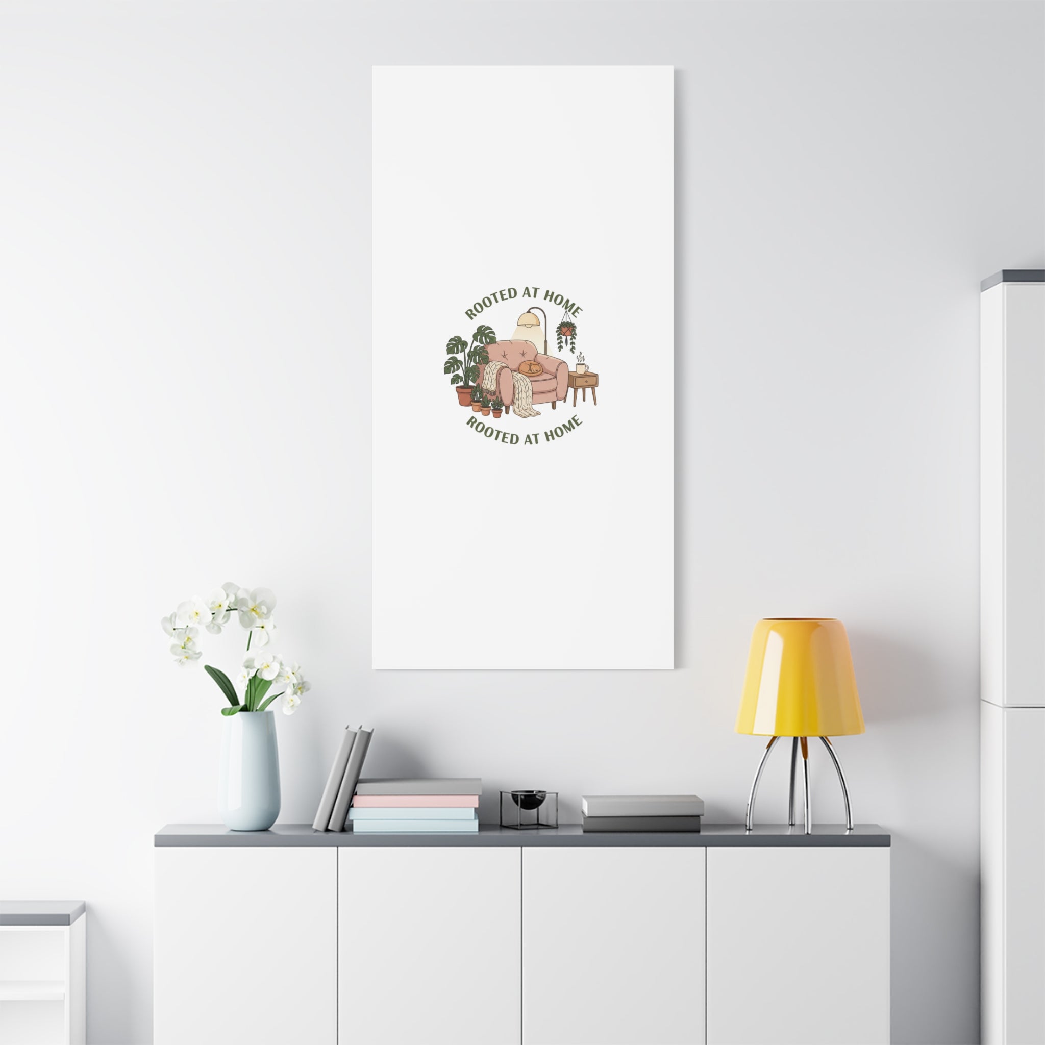 Rooted at Home Canvas | Homebody, Hygge Aesthetic Wall Art