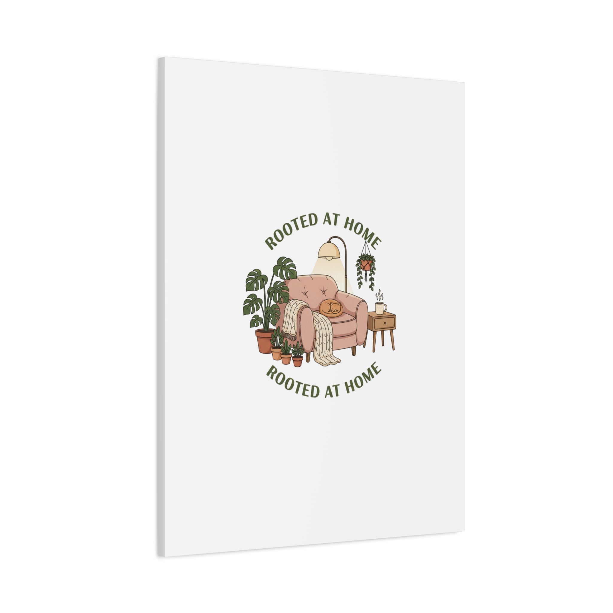 Rooted at Home Canvas | Homebody, Hygge Aesthetic Wall Art