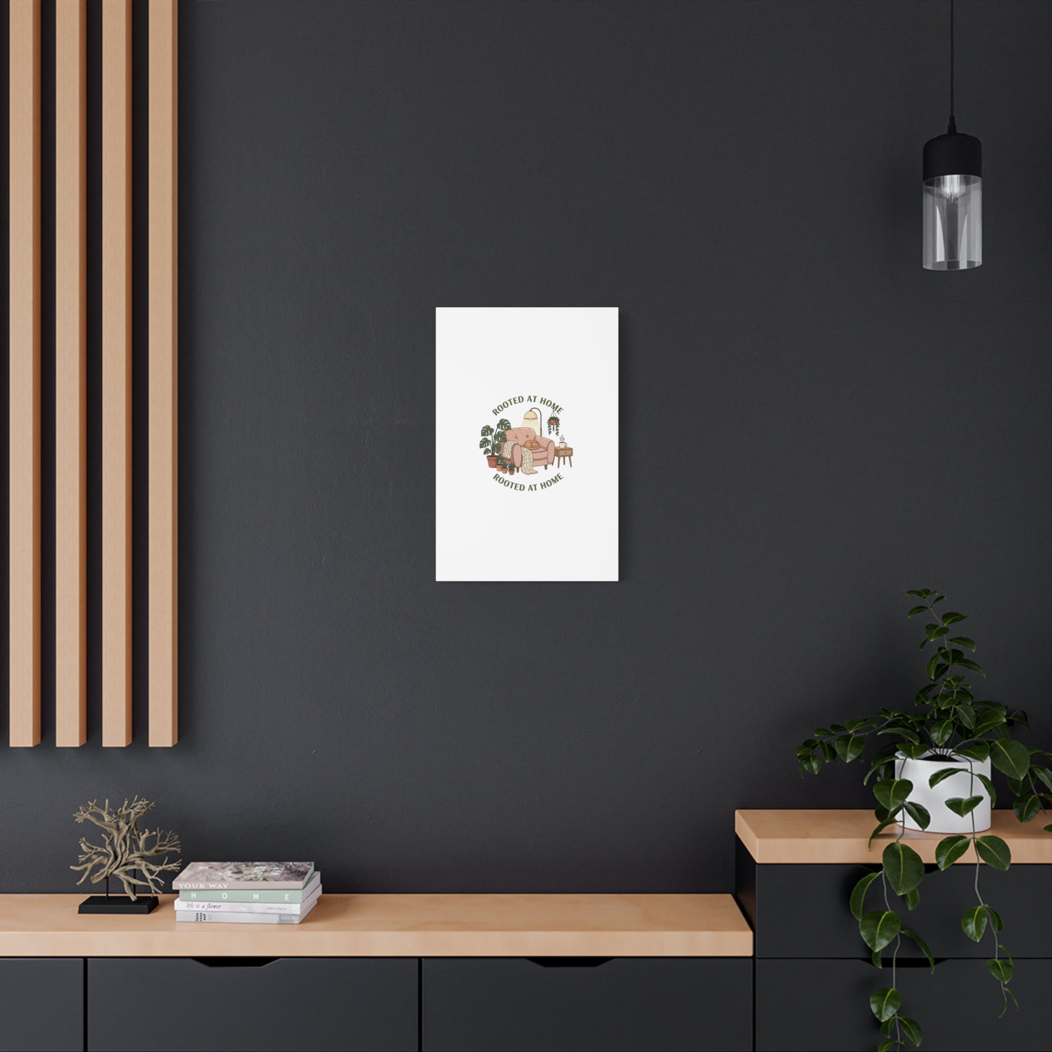 Rooted at Home Canvas | Homebody, Hygge Aesthetic Wall Art