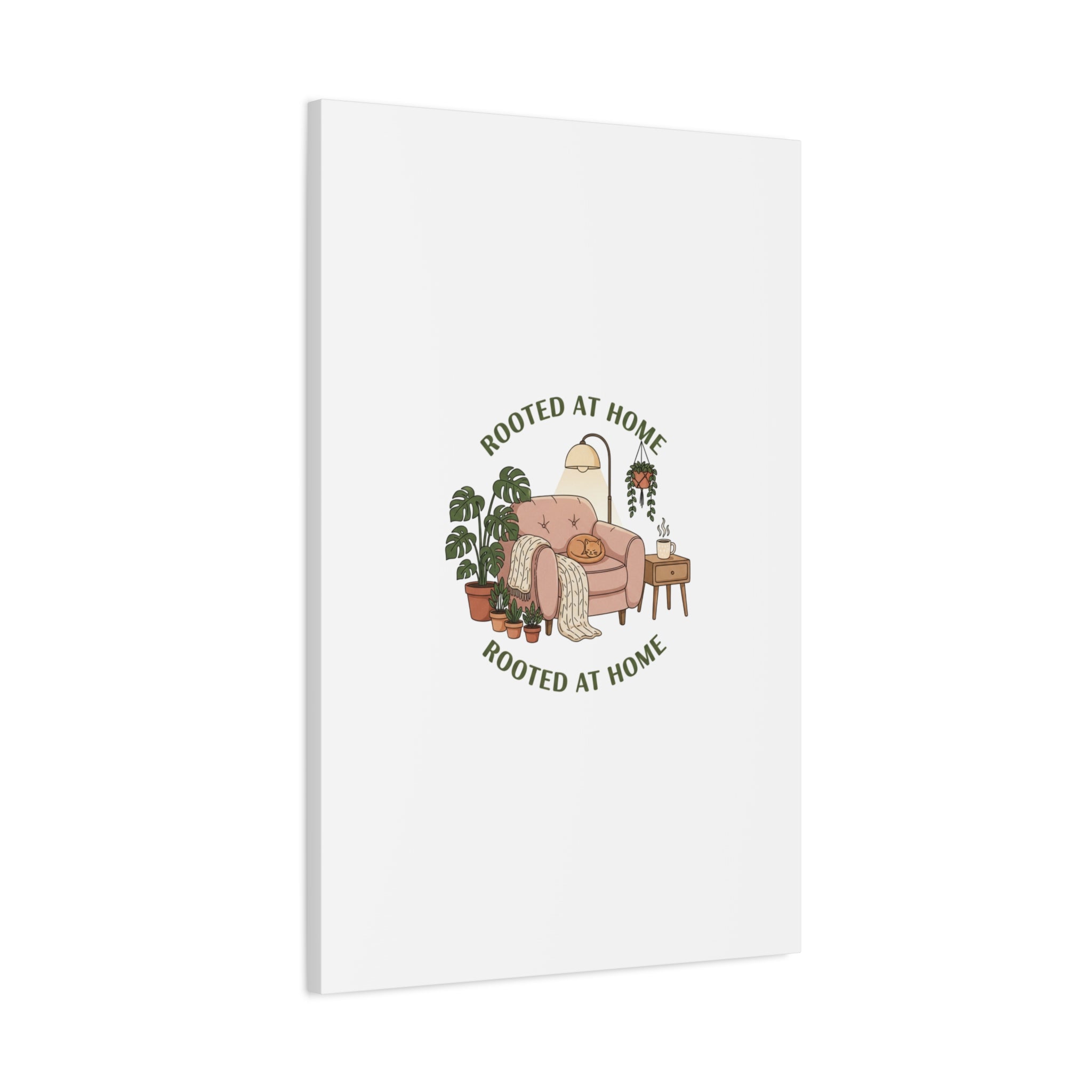 Rooted at Home Canvas | Homebody, Hygge Aesthetic Wall Art