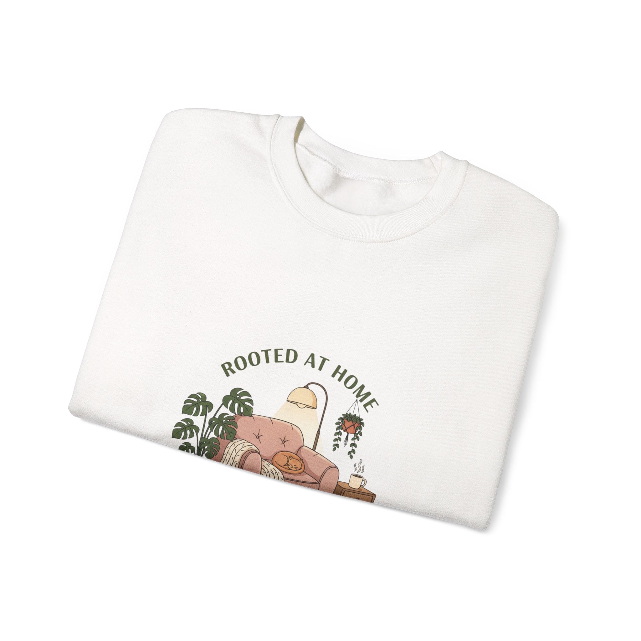 Rooted at Home Crewneck Sweatshirt | homebody, hygge aesthetic