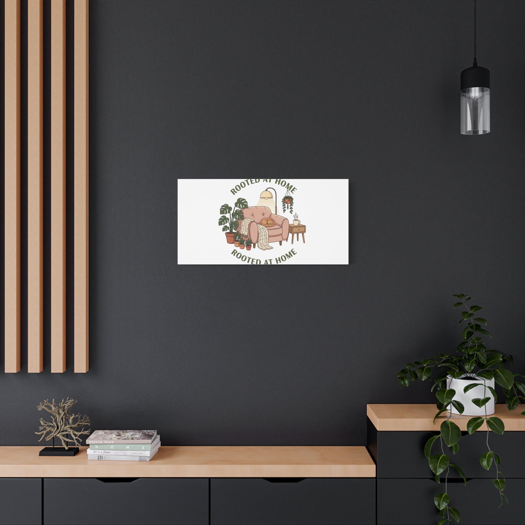 Rooted at Home Canvas | Homebody, Hygge Aesthetic Wall Art