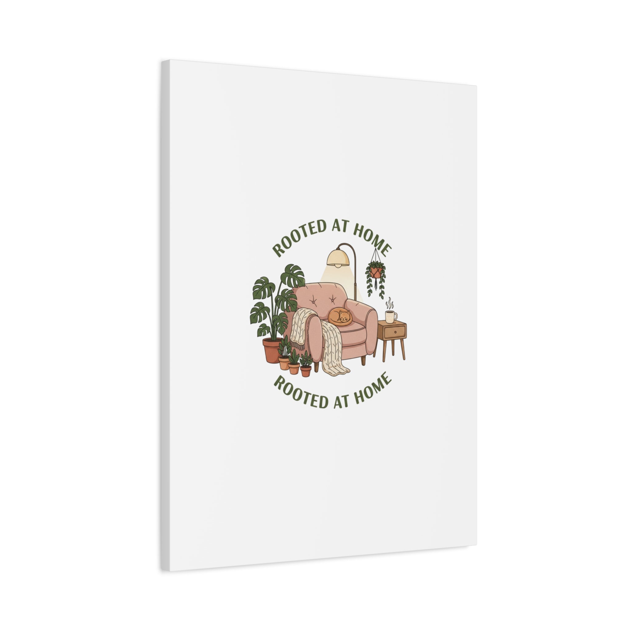 Rooted at Home Canvas | Homebody, Hygge Aesthetic Wall Art