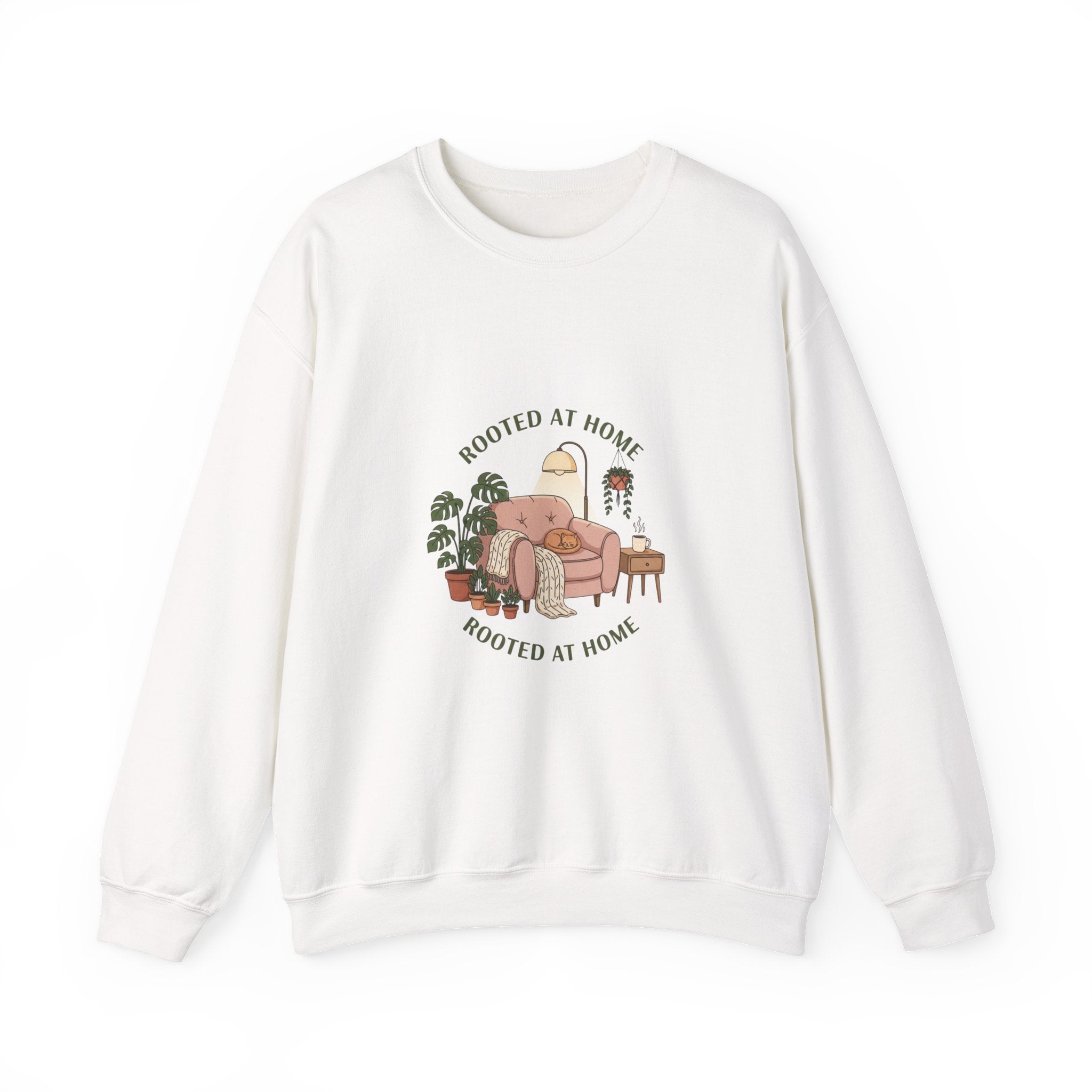 Rooted at Home Crewneck Sweatshirt | homebody, hygge aesthetic