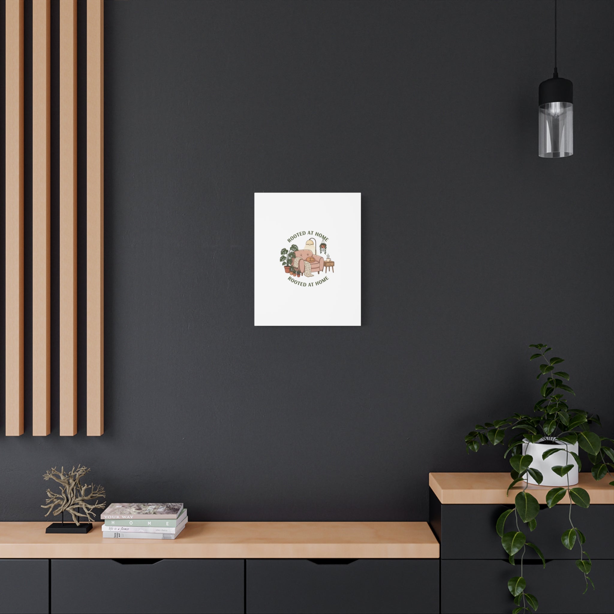 Rooted at Home Canvas | Homebody, Hygge Aesthetic Wall Art